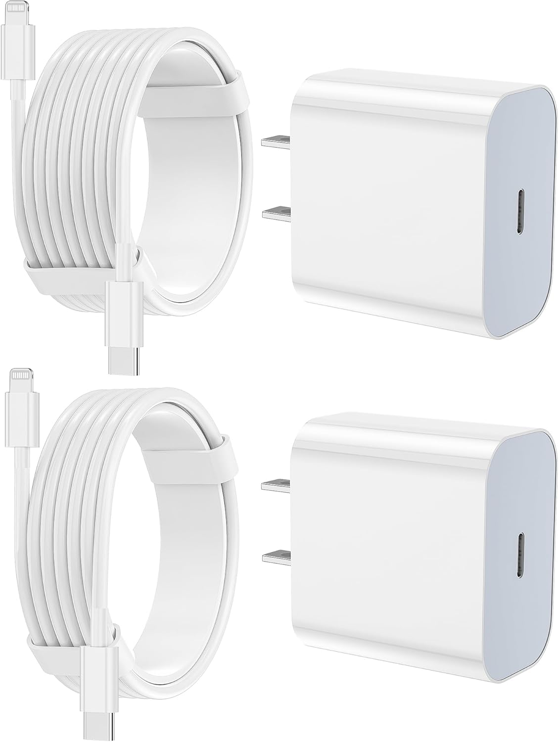 iPhone Charger Fast Charging 2 Pack Type C Wall Charger Block with 2 Pack [6FT&10FT] Lightning Cable for iPhone 14/13/12/12 Pro Max/11/Xs Max/XR/X,AirPods Pro
